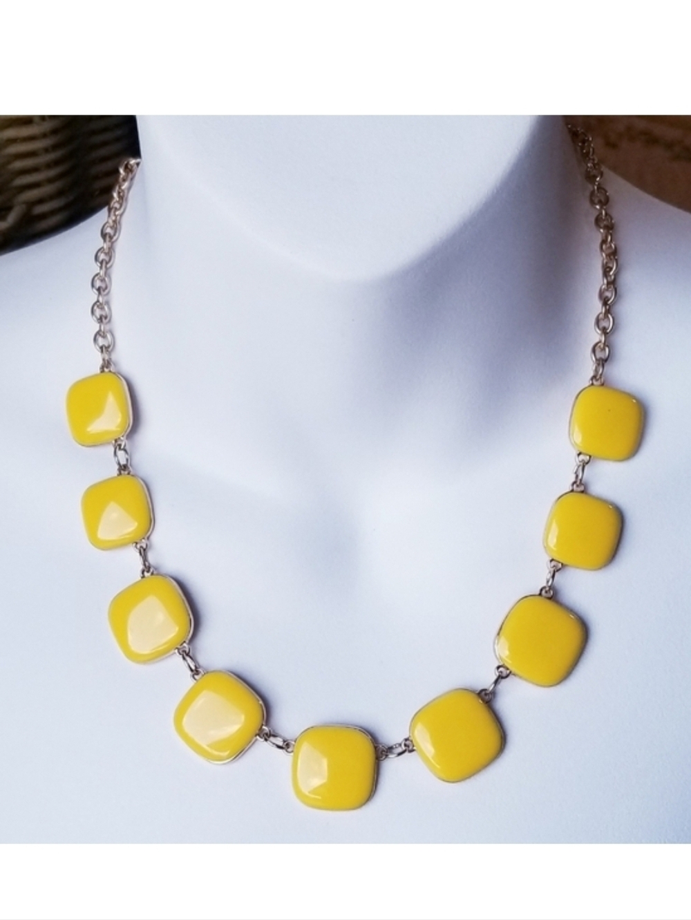 Vintage Sunny Yellow Statement Necklace 1960'S EUC High Quality